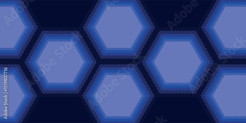 abstract blue hexagon geometric background with zig zag texture. comic design for background. eps. 10