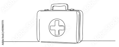 first aid kit icon emergency case line