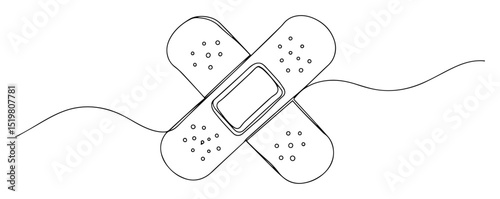 crossed bandages icon medical aid line