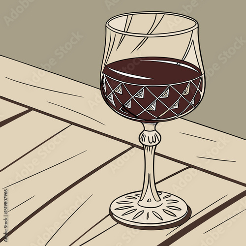 glass of red wine on the table