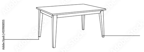 dining table monoline icon furniture piece
