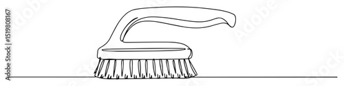 cleaning brush monoline icon scrub tool