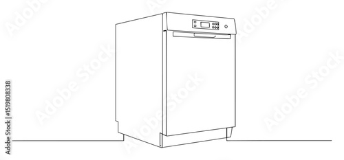 dishwasher monoline icon closed appliance