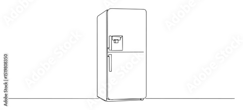 refrigerator monoline icon kitchen fridge