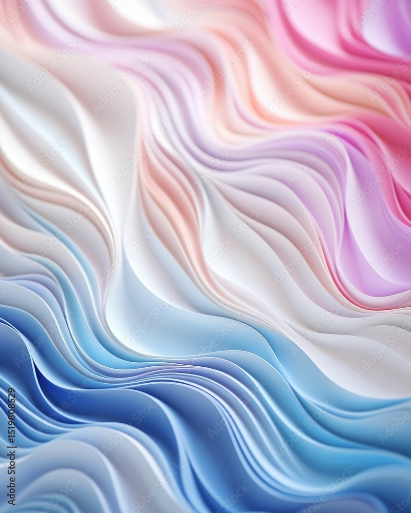Fototapeta premium Abstract Pastel Wave Background Soft, Flowing, Colorful Design