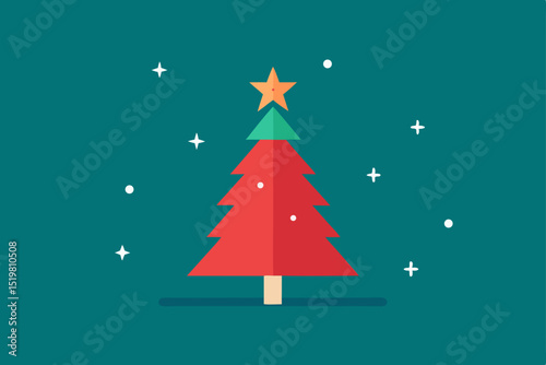 christmas tree vector illustration