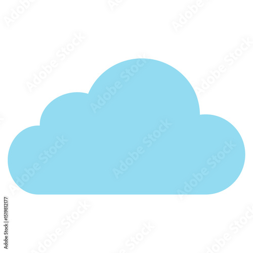 Simple Blue Cloud Icon
