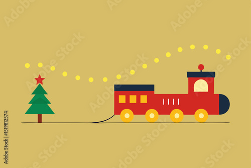 vector illustration of a train station