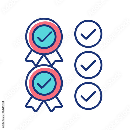 Check Mark Icon Illustration Vector - Validation, Approve, Checklist, Accept