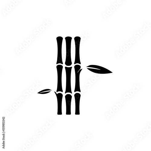 simple company logo illustration; bamboo