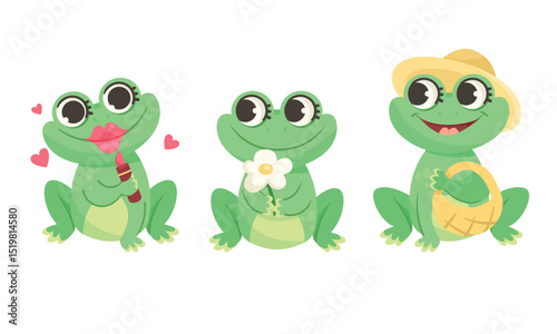 These charming cartoon frogs have unique facial expressions and fun accessories, delighting all