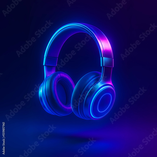 Neon Futuristic Headphones