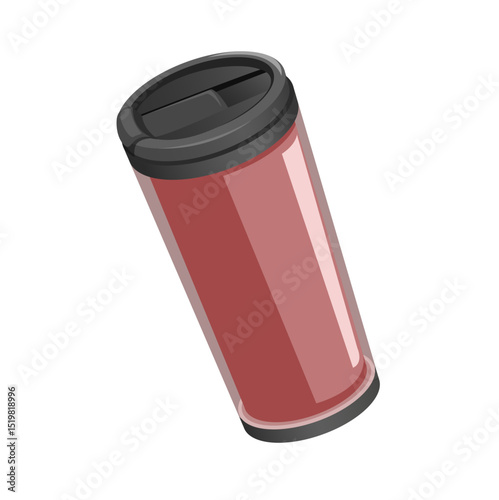 Red Insulated Tumbler Illustration Vector