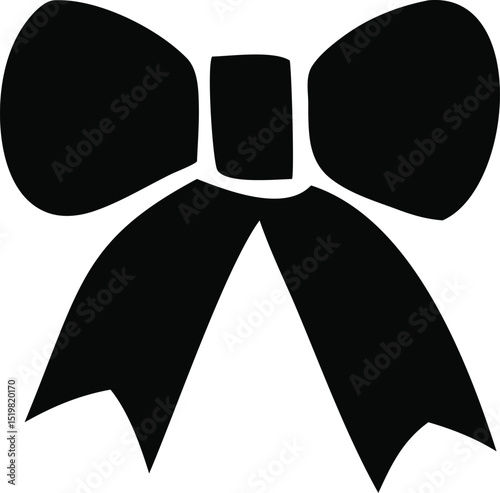 Christmas Vector Icon Set, Background, Black, Isolated