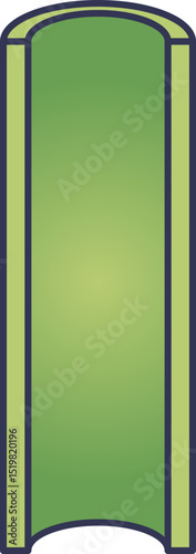 Illustration of a green tube symbolizing the thoracic duct, highlighting its structure and function.