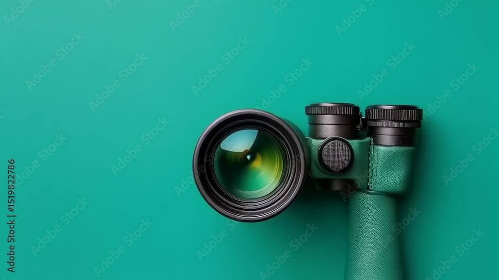 Exploring uncharted territories with powerful binoculars concept for scouting