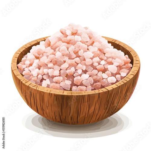Himalayan pink rock salt vector isolated on a white background