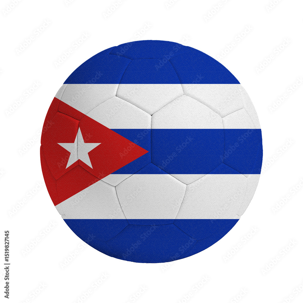 Obraz premium Soccer ball with flag of Cuba