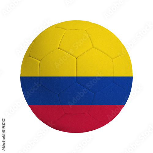 Soccer ball with flag of Colombia