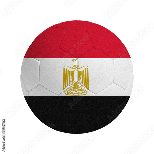 Soccer ball with flag of Egypt