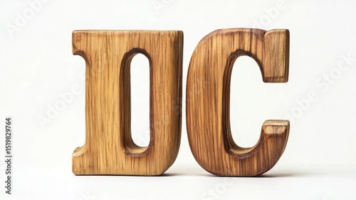 Wooden letters D and C