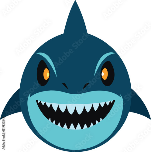 cartoon shark vector illustration
