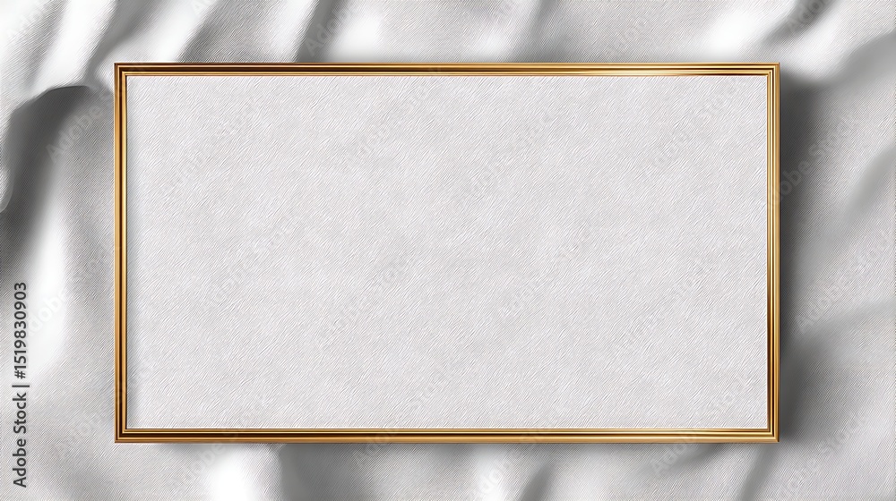 Fototapeta premium Pure white canvas with decorative edging on all sides, featuring a clean minimalistic border style and an empty center space, ideal for modern flat design or personalized content placement