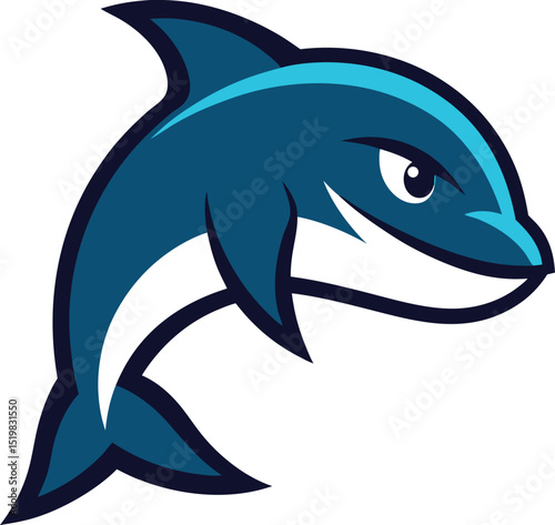dolphin isolated on white background