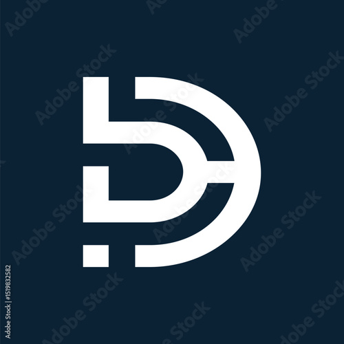 Letter BD initial logo template