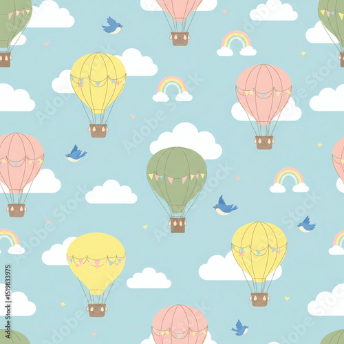 Wallpaper Mural  papier peint chambre d'enfant: montgolfières Torontodigital.ca