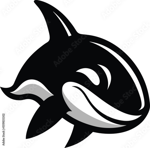 shark cartoon isolated on white
