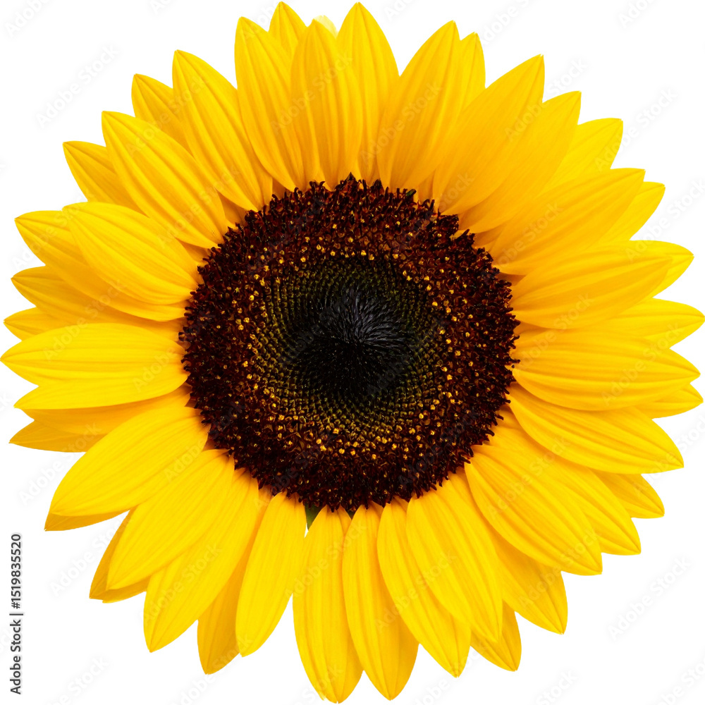 Fototapeta premium Sunflower isolated on without background