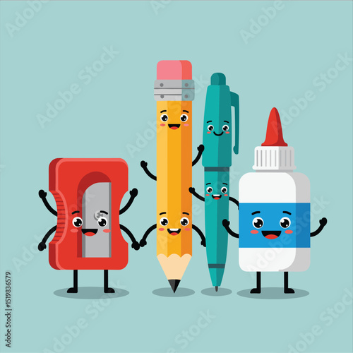 School tools illustration, Back to School