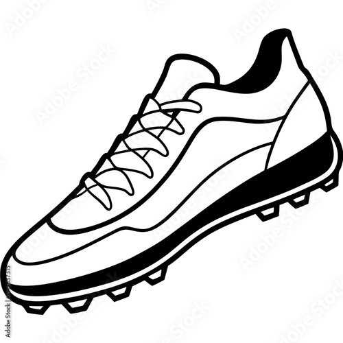 Simple Football Shoes Vector on White
