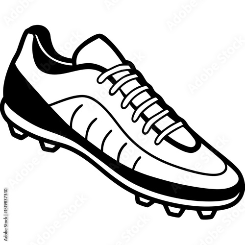 Simple Football Shoes Vector on White