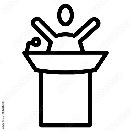 Election Man Podium  Line