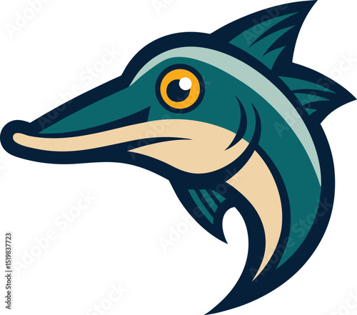 vector illustration of a cartoon shark