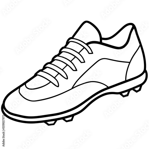 Minimalist Soccer Cleats Illustration