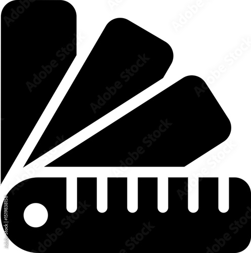 Color palette swatch icon. Silhouette style.