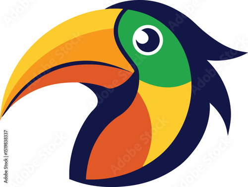 toucan bird with a blank sign