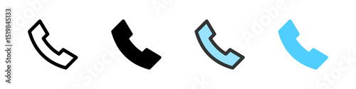 Icon set for call. Ideal for communication apps or telephony interfaces.
