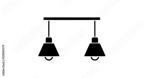 Two lights hanging from a ceiling