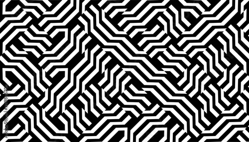 Black and white abstract technology pattern for digital background. Design element for creative design. Vector Format Illustration 