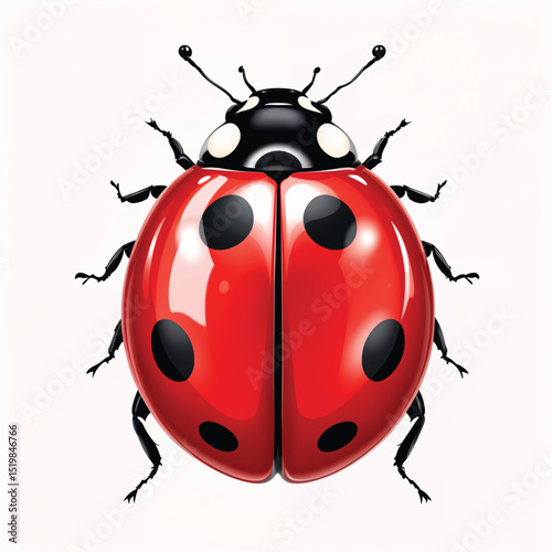 ladybug cartoon vector illustration isolated