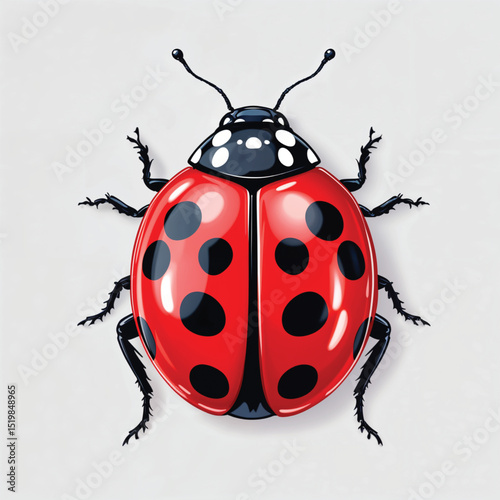 ladybug cartoon vector illustration isolated