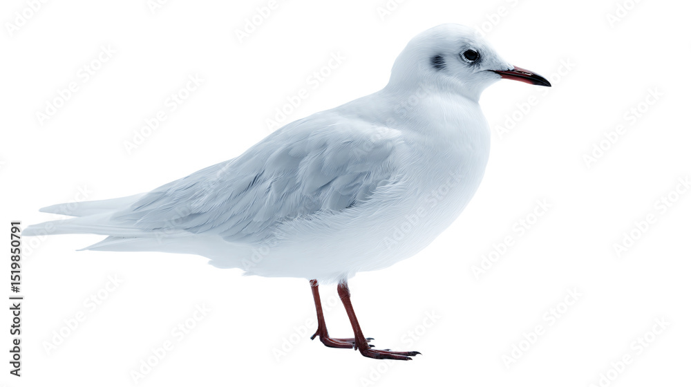 Fototapeta premium a white bird with a black beak and legs