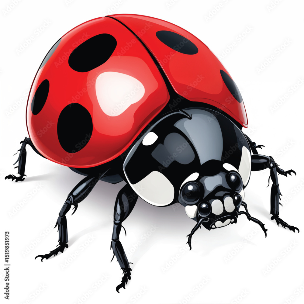 Fototapeta premium ladybug cartoon vector illustration isolated