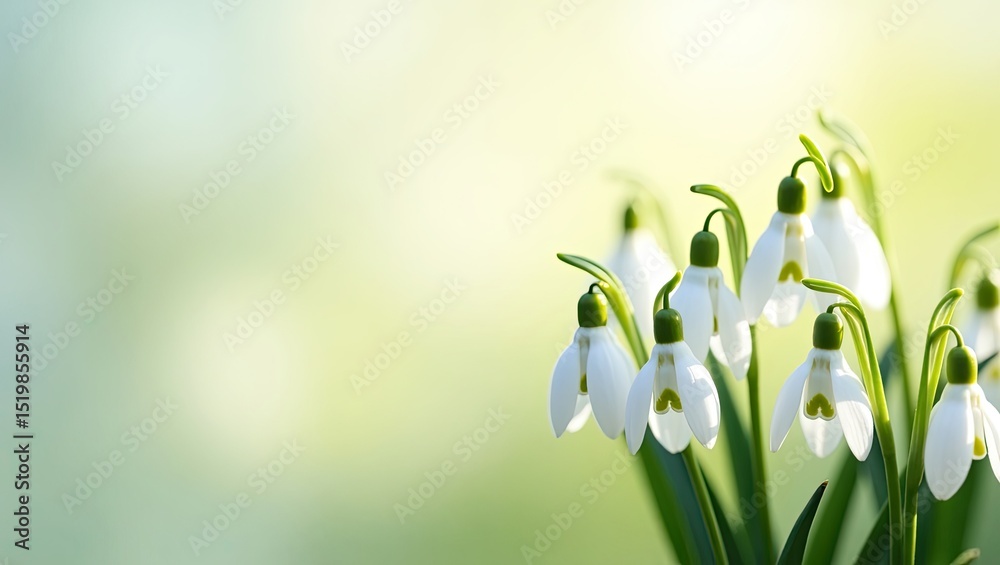 Fototapeta premium spring flowers on green background