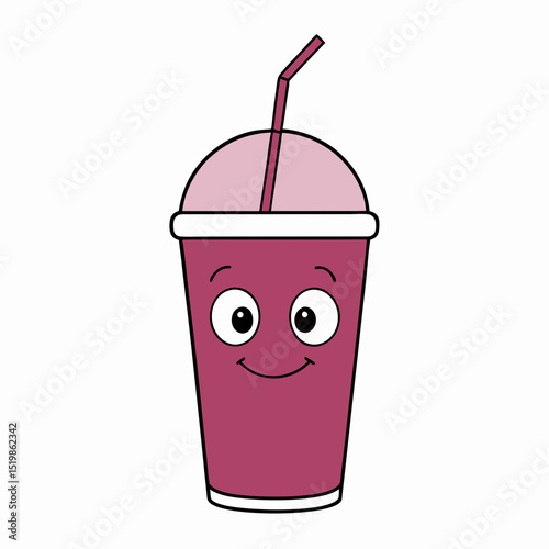 vector illustration of a red drink can