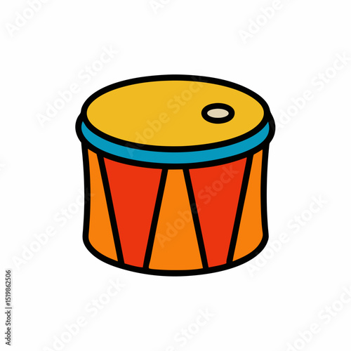 olorful cartoon drum